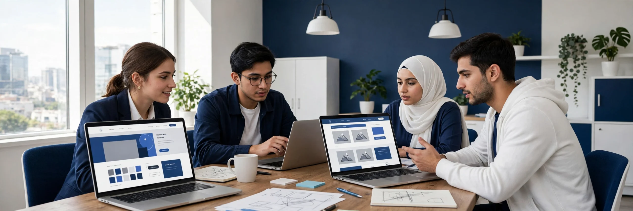 JhelumSoft team designing a website in Jhelum